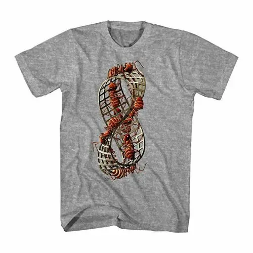 M.C Escher Infinity Ants серая художественная Иллюзия для взрослых Мужская футболка