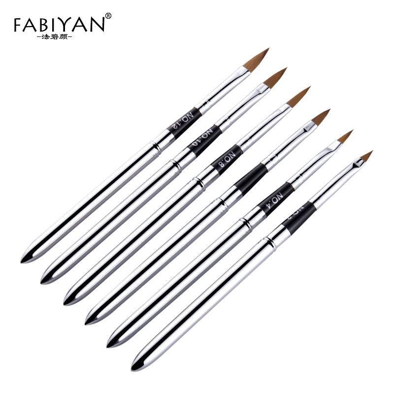 6 шт./компл. съемный дизайн ногтей кристальная ручка кисть для акриловых зерен