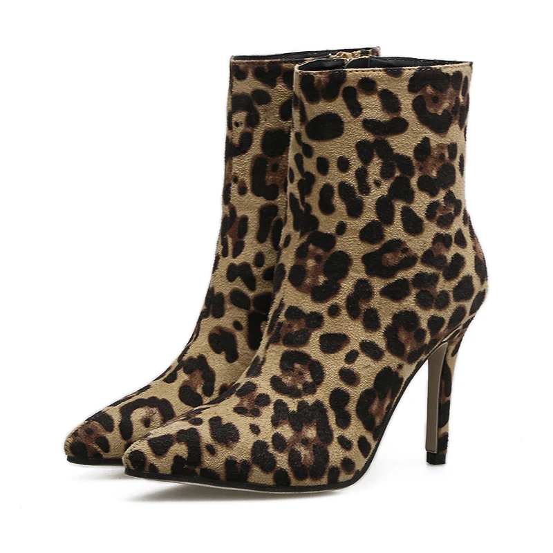 2019 г. модные роскошные женские замшевые сапоги на высоком каблуке 10 см эластичные