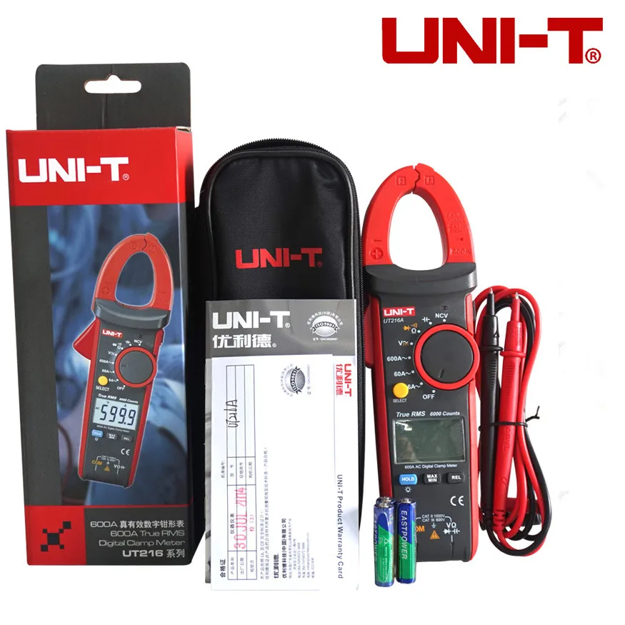 Цифровой измеритель напряжения UT216A UT216B UT216C Бесконтактный светодиодный 600A