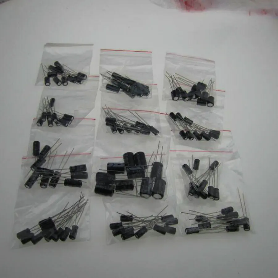 12valuesX10pcs = 120 шт. 0 22 мкФ 470 Алюминий электролитические конденсаторы Ассорти