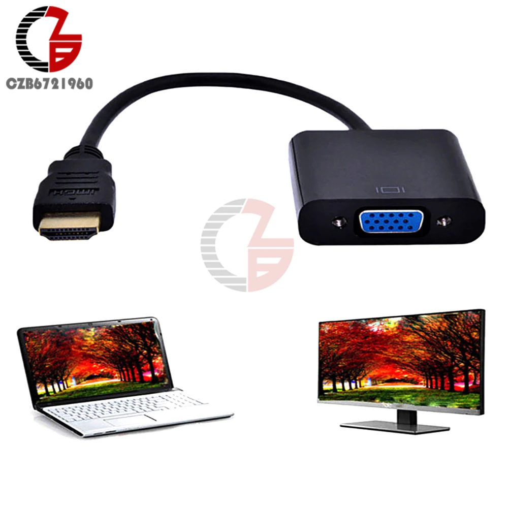 NEW 1080P Male to VGA Female Converter Adapter Cable for PC DVD HDTV TV | Обустройство дома