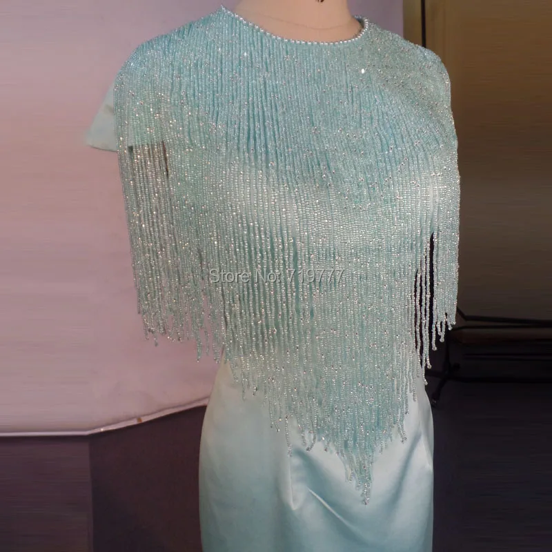 Женское вечернее платье с кисточками бисером в арабском стиле для выпускного