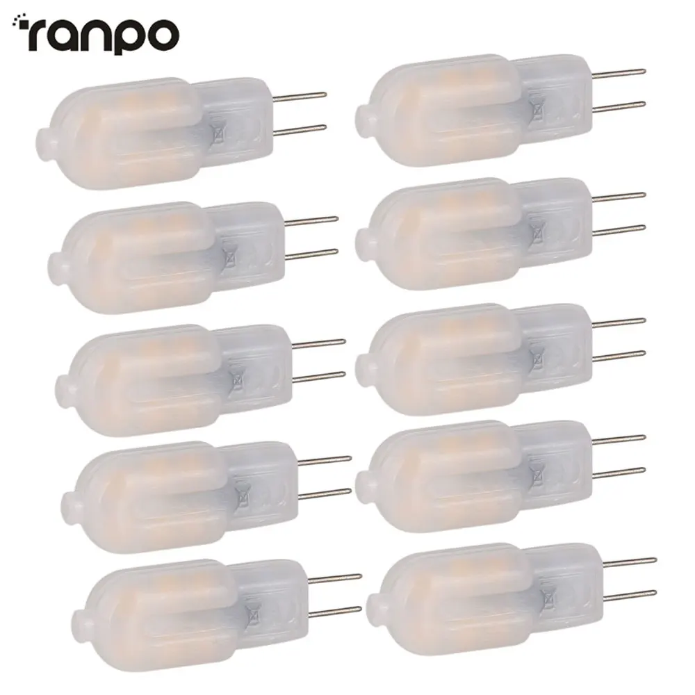 

RANPO 10 шт. светодиодная лампа G4 2Вт молочная