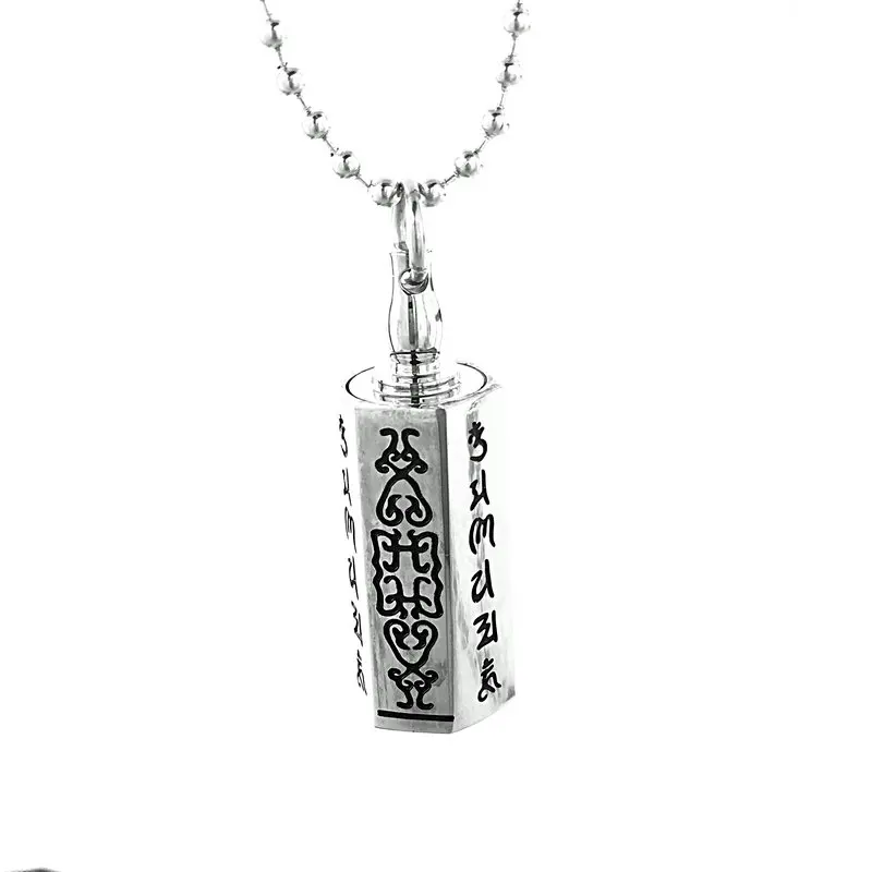 

Stainless Steel Open Necklace Pendant Pet Asher HairCommemorative Jewelry Free Chain