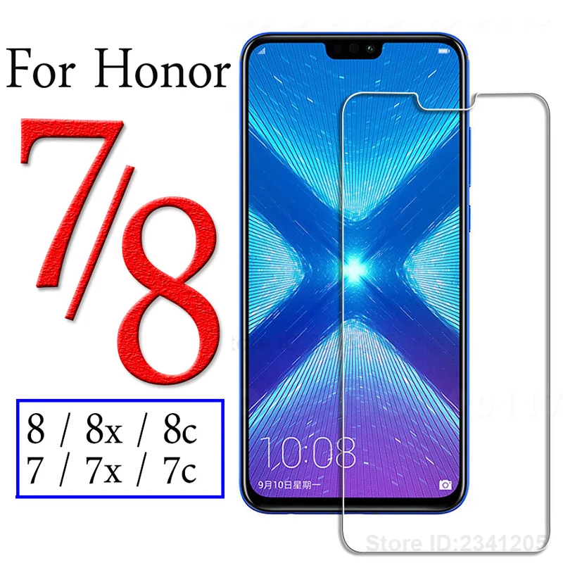 Защитное стекло для Huawei Honor 8x 7x 8c 7c 8 7 x c закаленное Tremp Glas Huavei Hauwei Huawie Honer Hono