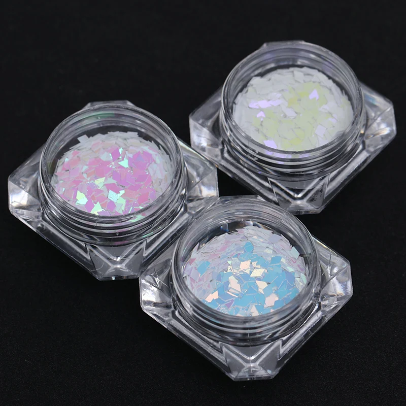 3 шт. родился довольно ромб Nail Блёстки комплект Красочные Блеск пайетками ногтей