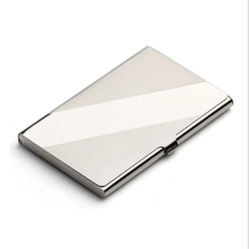 1pc Creative Business Card Case Stainless Steel Aluminum Holder Metal Box Cover Credit Men Business Card Holder Metal Wallet