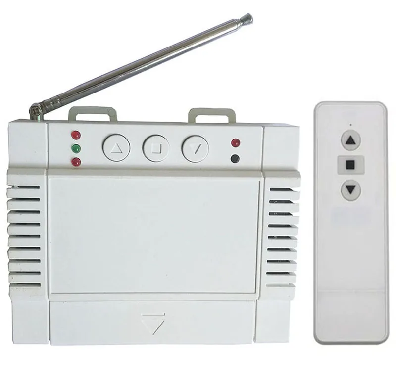 AC220V 250V 380V 2CH RF Wireless Remote Control Receiver+Transmitter shutters tubular motor garage door projection screen blinds |