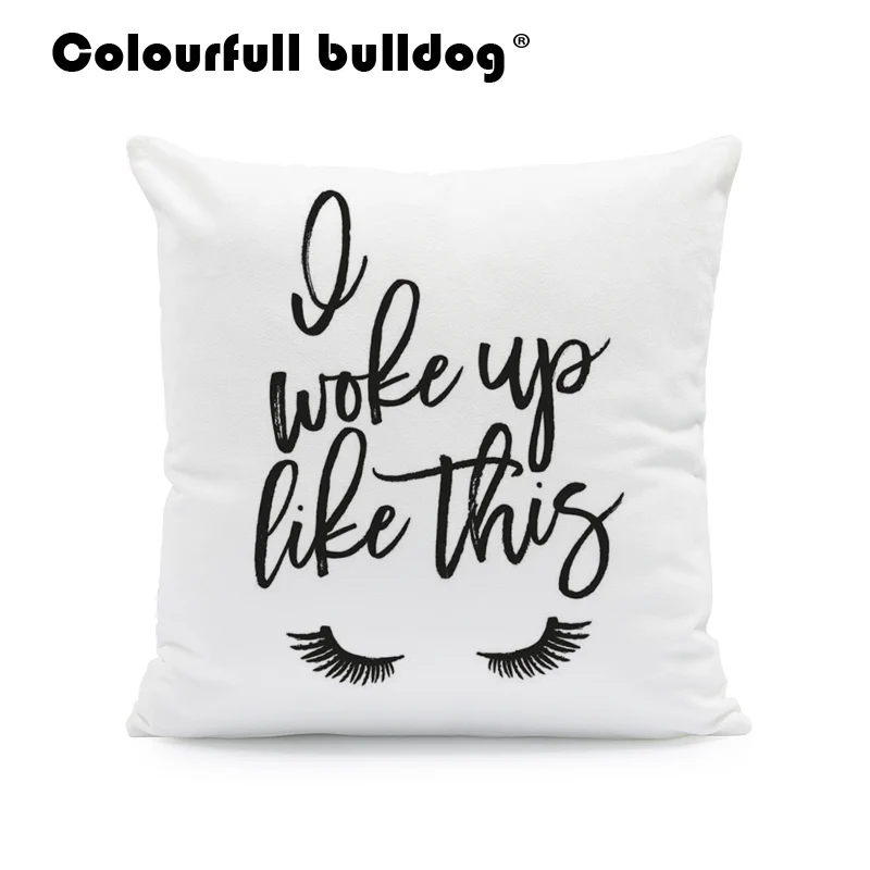 Цветные ресницы подушки для глаз чехлы черные очки красные губы подушка улыбка