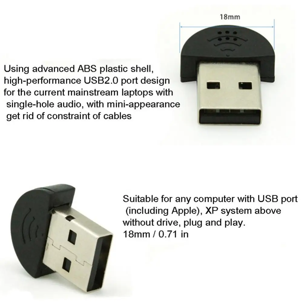 Супер мини USB 2 0 Микрофон Портативный Студийный микрофон для речи аудио адаптер