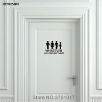 joyreside unisex restroom bathroom toilet door wall decal vinyl sticker decor funny wash your hands alien home decoration xy082