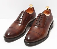 men pointed toe lace up genuine leather oxfords shoes wedding party dress shoes for male 2018 single spring handmade shoes