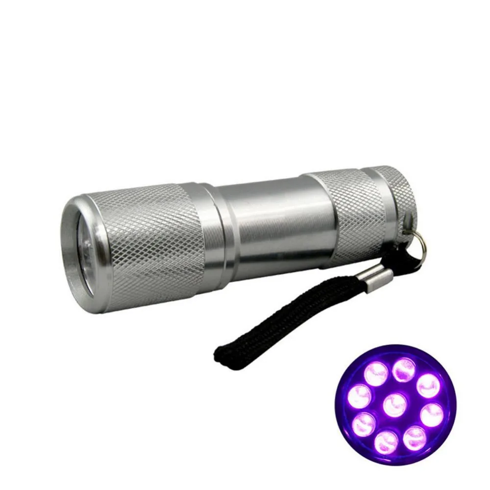 3AAA алюминиевый Невидимый маркер для обнаружения черных точек 9 светодиодов УФ