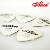 1 piece alice stainless steel guitar picks acoustic electric guitar bass rock pick durable mental thin mediator guitarra 0 3mm