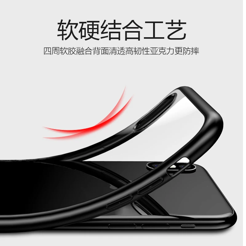 Для iphone XS Max чехол противоударный мягкий ТПУ задняя крышка для XR ультра тонкий