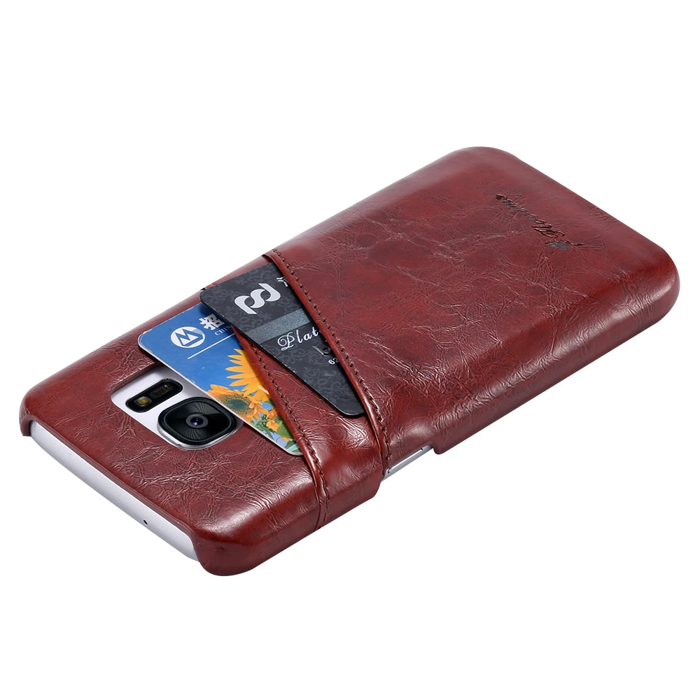 Кожаный чехол KISSCASE для Samsung Galaxy S8 s8 Plus S6 Edge гладкий Чехол Оли восковые слоты карт