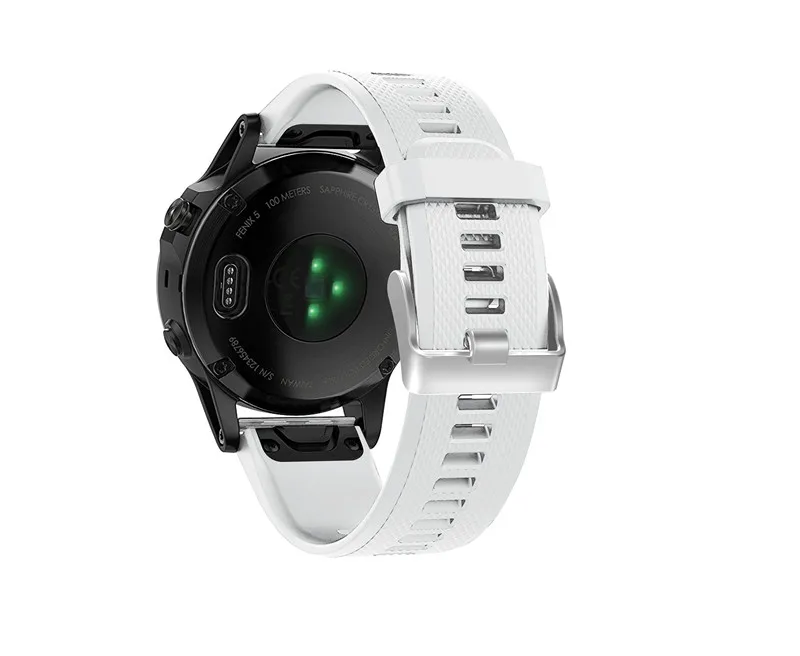 White Ремешок для наручных часов, браслет для Garmin Fenix 5X5 5S Plus 3 3HR 935, смарт-Ремешки для наручных часов, быстросъемный силиконовый ремешок Easyfit - Цвет ремешка: White