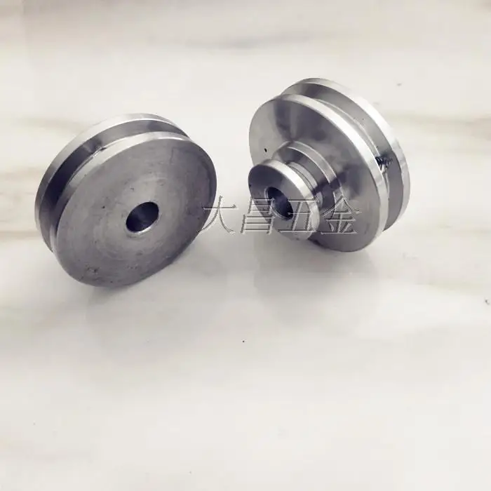 

Aluminum alloy double groove belt pulley round belt pulley wheelDIY motor spindle drive transmission speed transmission