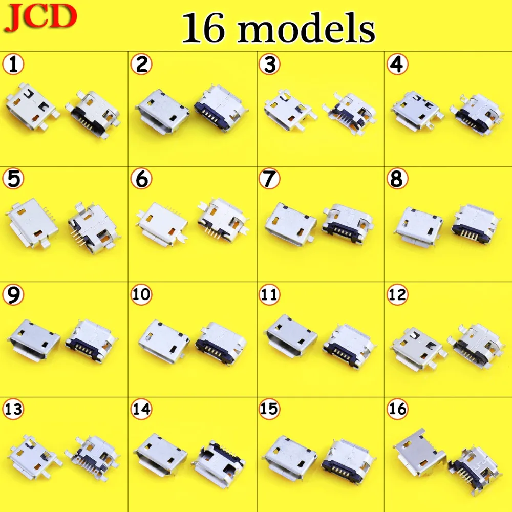JCD новый микро USB 5pin B Тип femalе для Мобильный телефон Micro разъем 5 контактный зарядки