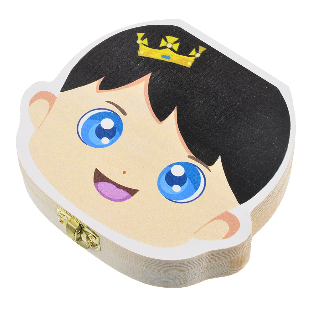 Новинка русская английская деревянная коробка для зубов органайзер хранения