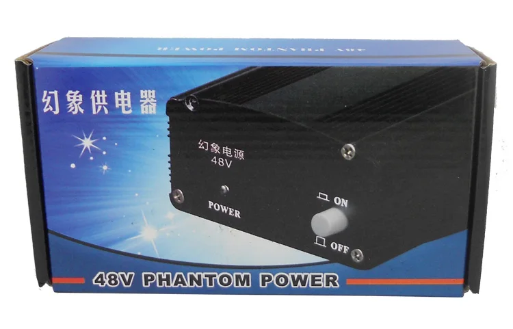 Высокое качество 48 V DC Phantom Питание для конденсаторный вокальный Запись микрофон