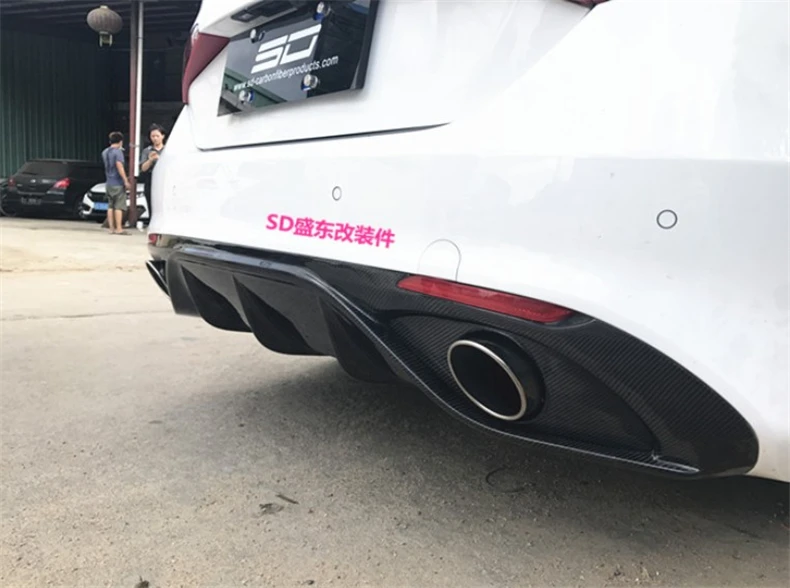 For Alfa Romeo Giulia 2016.2017.2018 Carbon Fiber Rear Lip Spoiler High Quality Car Bumper Diffuser Auto Accessories | Автомобили и