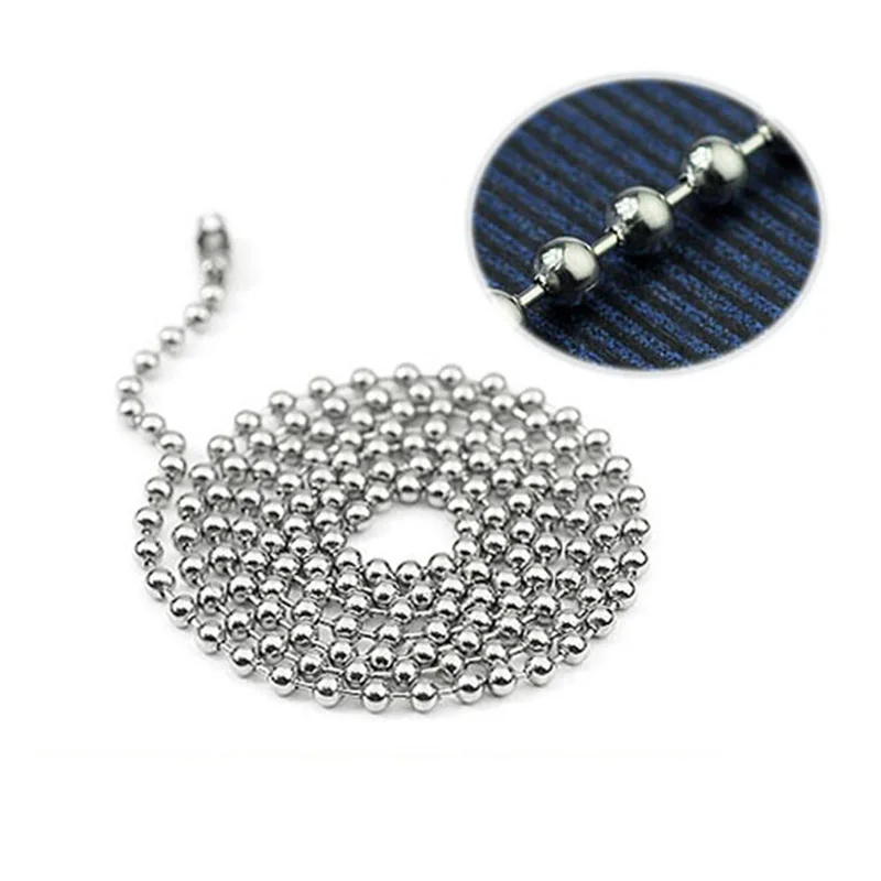 Простое Ожерелье с якорем для женщин и мужчин цепочка шариками из нержавеющей