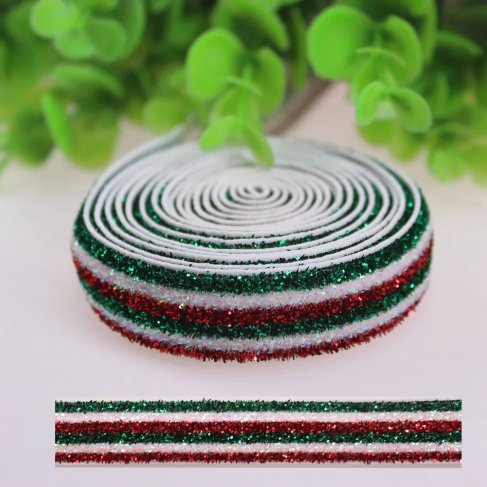 Ободок для волос ободок с бантом 5/8 дюйма 50 ярдов|velvet elastic|glitter elastic10 yard |