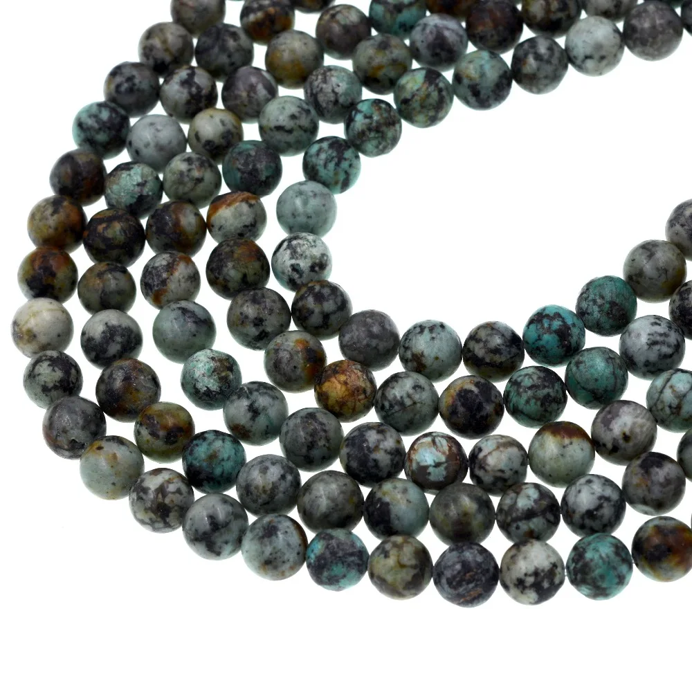 Оптовая продажа 10 мм круглые натуральные синие фотобусины полная нить|african turquoise