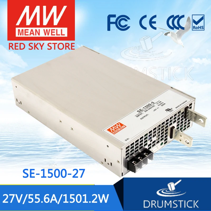 Meanwell SE 1500 27 27V 55.6A meanwell 1501 2 W один выходной источник питания|single output power|meanwell power