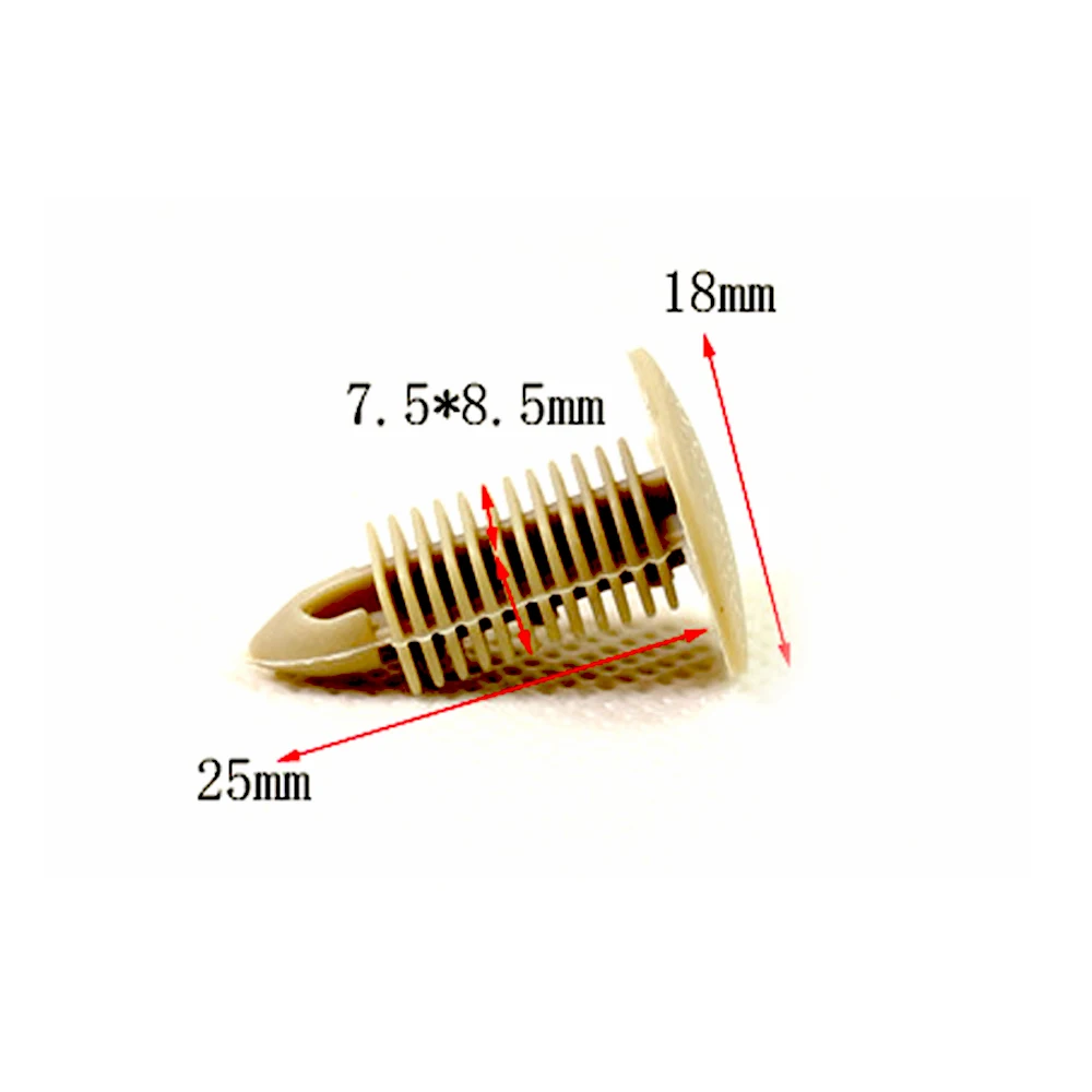 CNIKESIN 100PCS Car Fastener Universal Ceiling Trunk Front Cover Plastic Decorative Fixed Clamp Beige Auto Interior Clip | Автомобили и