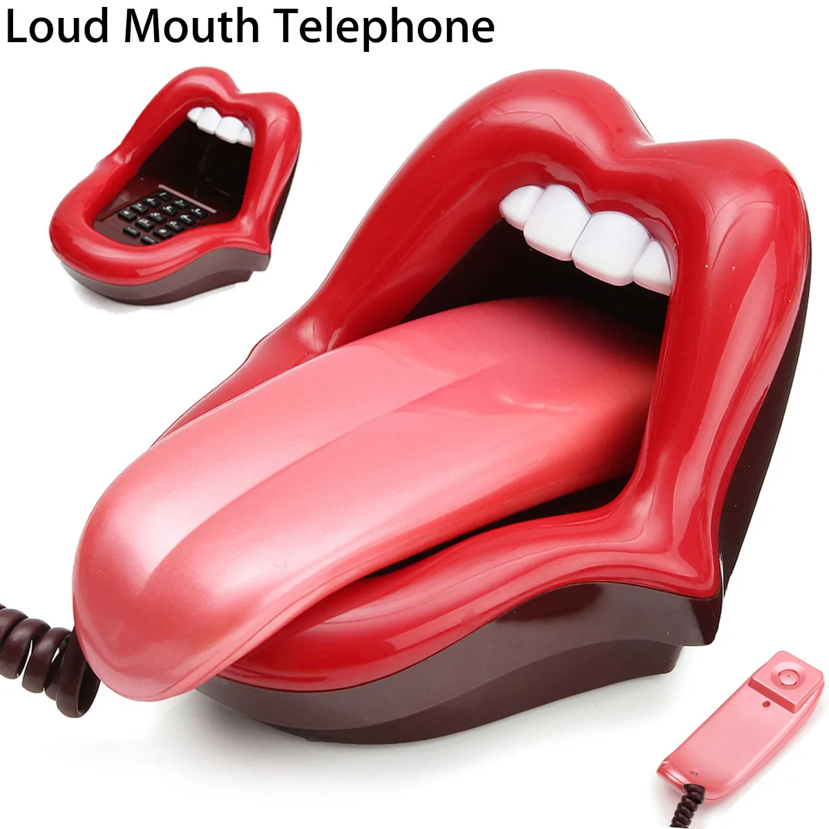 Мини телефон Red Lips Landline с громким ртом в стиле ретро забавный новинка проводной