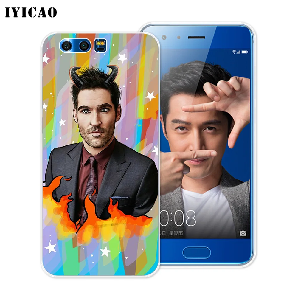 Мягкий силиконовый чехол IYICAO Lucifer Tom ellux для ТВ шоу Huawei Y9 Y7 Y6 Prime 2018 Honor 8C 8X 8 9 10 Lite 7X 7C