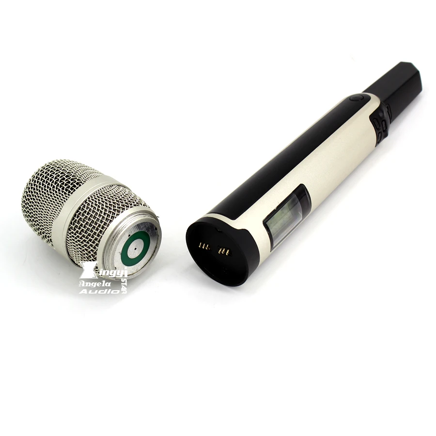 Профессиональный UHF беспроводной микрофон Система 2 каналов приемник Двойной