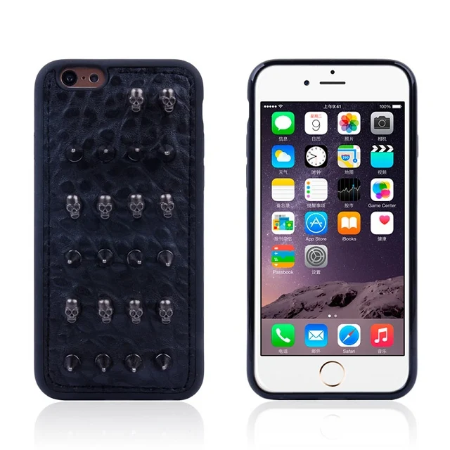 100 шт./лот крутой чехол из ТПУ в стиле панк с 3D черепом для iPhone X XS MAX ручная работа