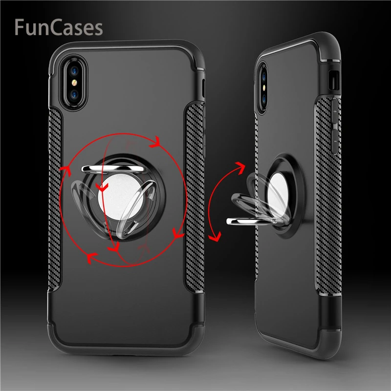 Для iPhone X Xs чехол для MAX XR цветной металлический магнитный держатель кольцо Мягкий