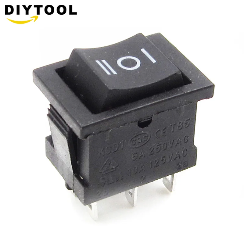 5 шт. DIY DPDT перекидной переключатель Мощность с формой лодки 3 позиции 6Pin кнопка