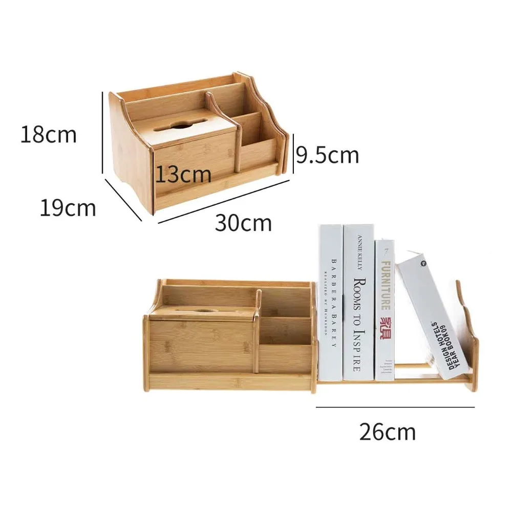

DIY Desktop Storage Box Large Capacity Drawer File Documents Organizer Shelf Wooden Bookshelf Home Office Supplies
