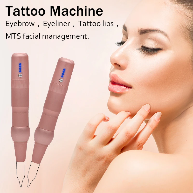 1 Набор светодиодный полуперманентный Макияж для бровей и губ розового золота |