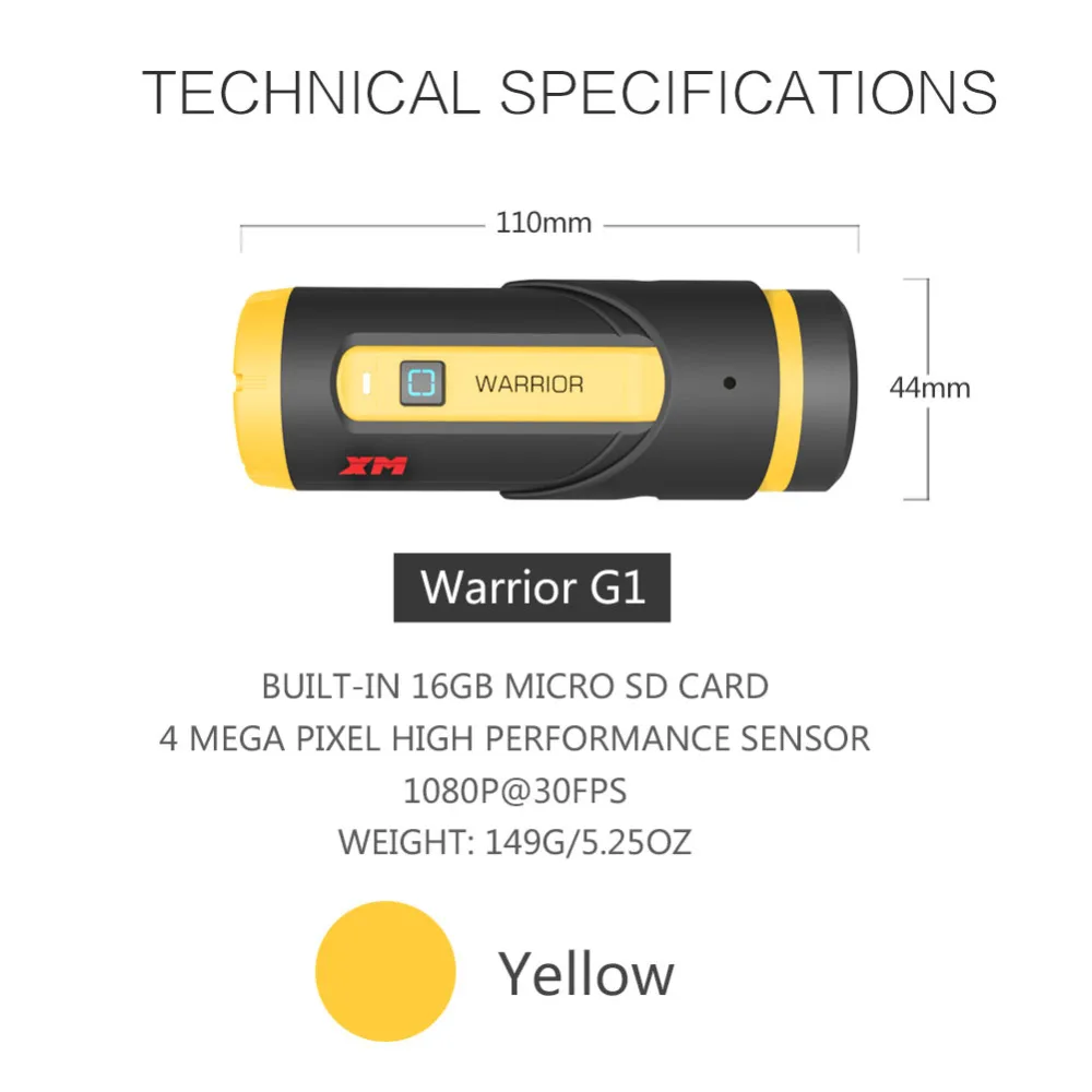 XM H.265 1080P Full HD Спорт действий Камера 16 ГБ карты 3400 Батарея Wi-Fi видео DV камера с
