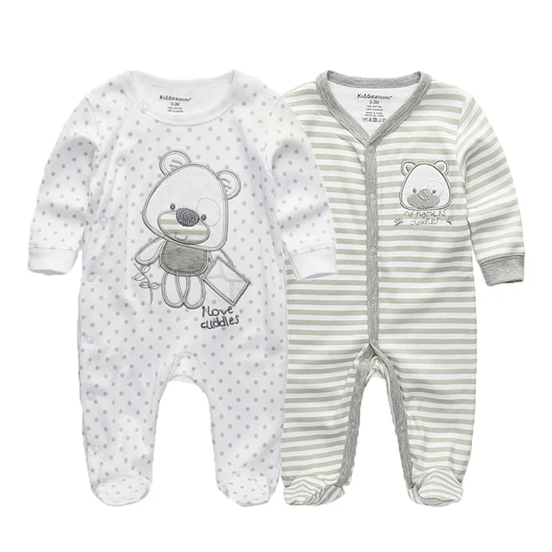 Зимний Детский комбинезон с длинными рукавами 2 шт./лот rompertjes ropa bebe одежда для
