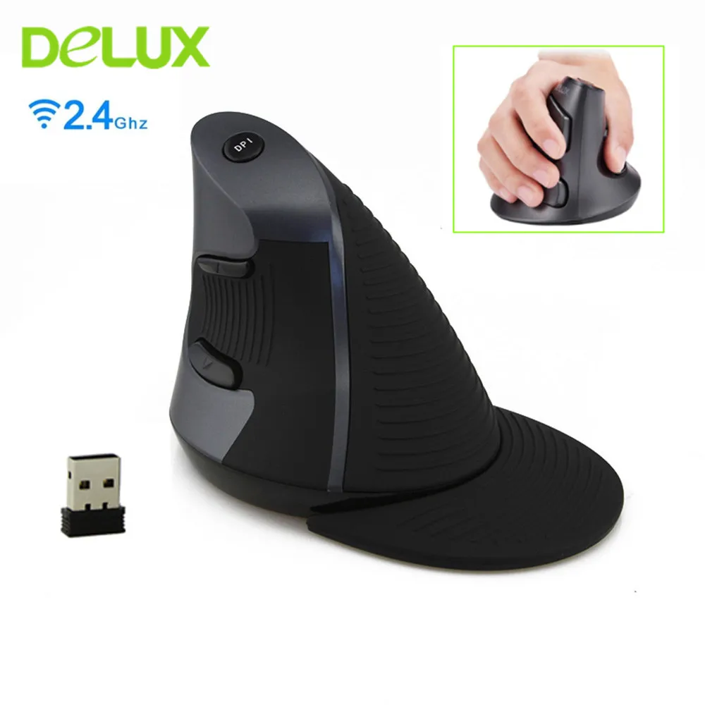 Мышь Компьютерная Delux M618 Вертикальная игровая 1600DPI 2 4 ГГц | Компьютеры и офис