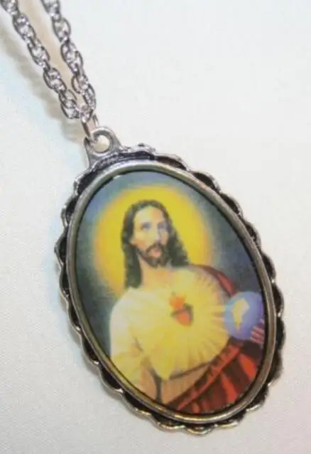 Винтажные Серебристые ожерелья с изображением российских кукол Иисуса Подвески