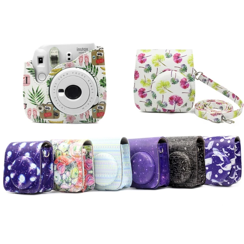 Для Fujifilm Instax Mini 8 + 9 Аксессуары для камеры цветы искусственная кожа мгновенная