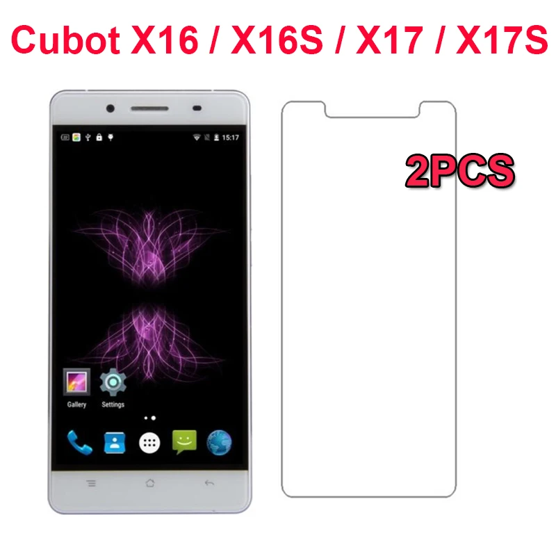 2 шт. Cubot X16 X17 стеклянный экран Cubot X17 закаленное стекло Cubot X16S X17S Защитная пленка для экрана с защитой от царапин ^