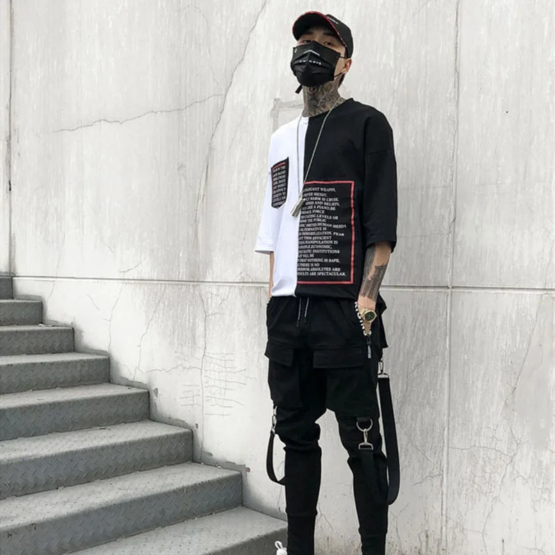 Мужские высокие уличные модные хип хоп harajuku повседневные брюки карго женские мужские свободные шаровары брюки для бега тренировочные брюки TA1107
