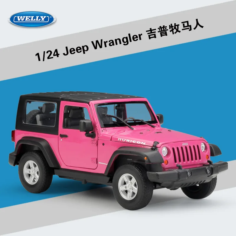 WELLY масштаб 1:24 литая модель автомобиля из сплава игрушки для Jeep Wrangler 2007