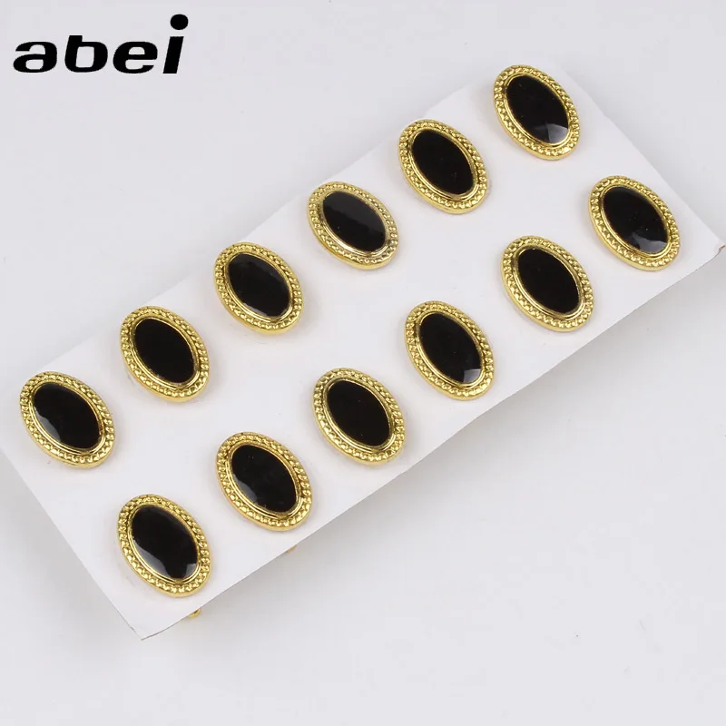 2 шт./компл. модный дизайн металлическая запонка качественная золотистая черная