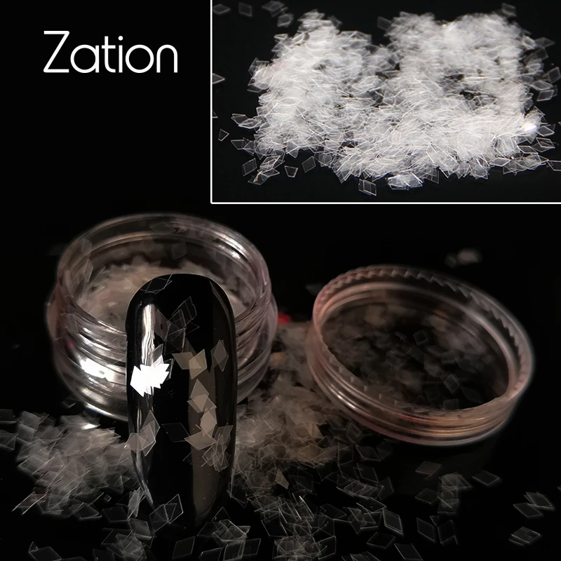 Zation Nail Design Nails Decorations New Arrive Glitter Stickers for Tips 1g/Bottle Laser Silver Art | Красота и здоровье